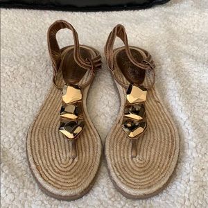 Diane Von Furstenberg Espadrille Flat Sandals 8.5